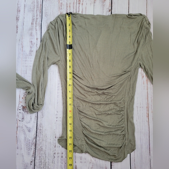 Free People Intimately Night We Met Ribbed Ruched Long Sleeve T Shirt Small - Picture 4 of 7